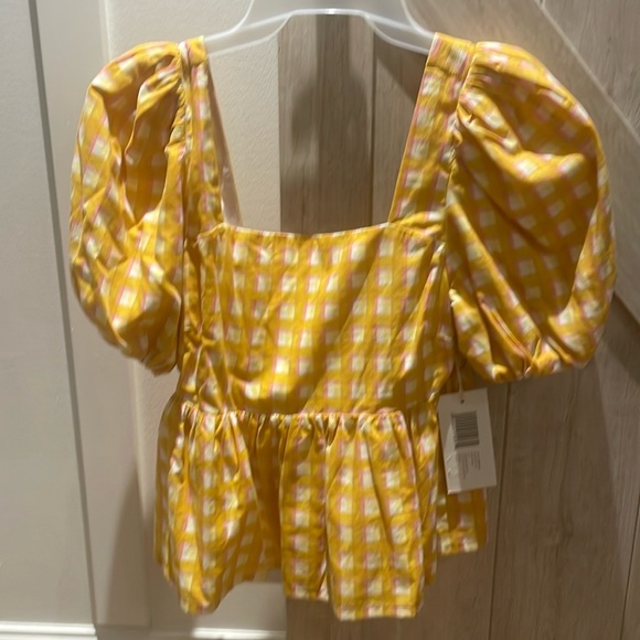 Hudson North The Picnic Peplum Blouse Size Small - Picture 2 of 7